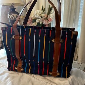 Antik Kraft bag. Shoulder strap and double handles.